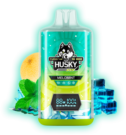 Husky Cyber 2 Melon mint - медовая дыня-ментол-мята 18000 затяжек 20мг Hard (2% Hard)