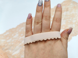 _Отделочная резинка с фестонами, 15мм, бежевый, (Арт: OTR635/15-126), м