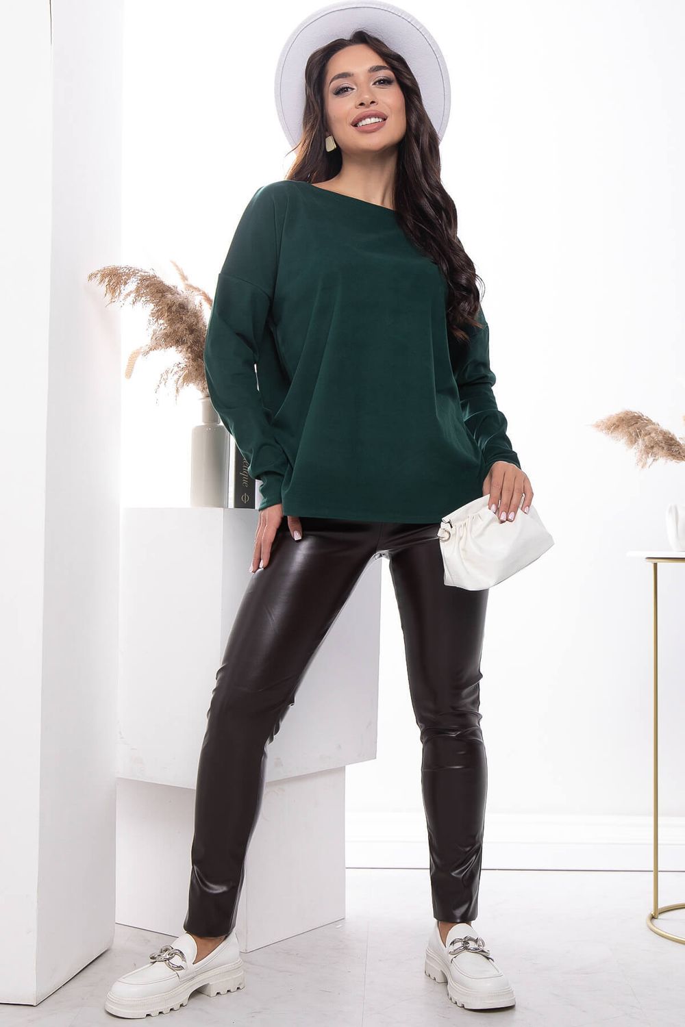 Лонгслив Инес (зеленый) Б11519 LT Collection