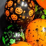 Шар (12"/30 см) Хэллоуин, Призрачные огни, Ассорти, пастель, 5 ст флюор 25 шт.