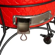 Керамический угольный гриль DinoEgg Classic Red, 46 см, с ножками и столиками