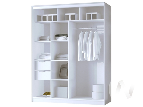 Корпус шкаф-купе ПШ-2.9 1800 (белый жемчуг)