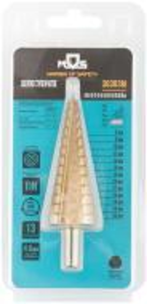 36383М Сверло ступенчатое HSS по металлу, 13 ступеней, 6-30 мм MOS