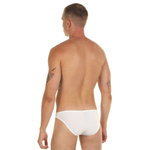 Белые мужские трусы-слипы с низкой посадкой (Размер: XL) (Цвет: белый)