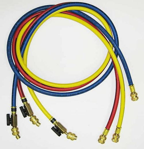 Зарядные шланги с вентилем E-336RYB-C 36 (90см)