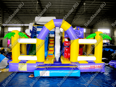 Надувной батут "Мульти-сафари-утка" 6*6*4 м