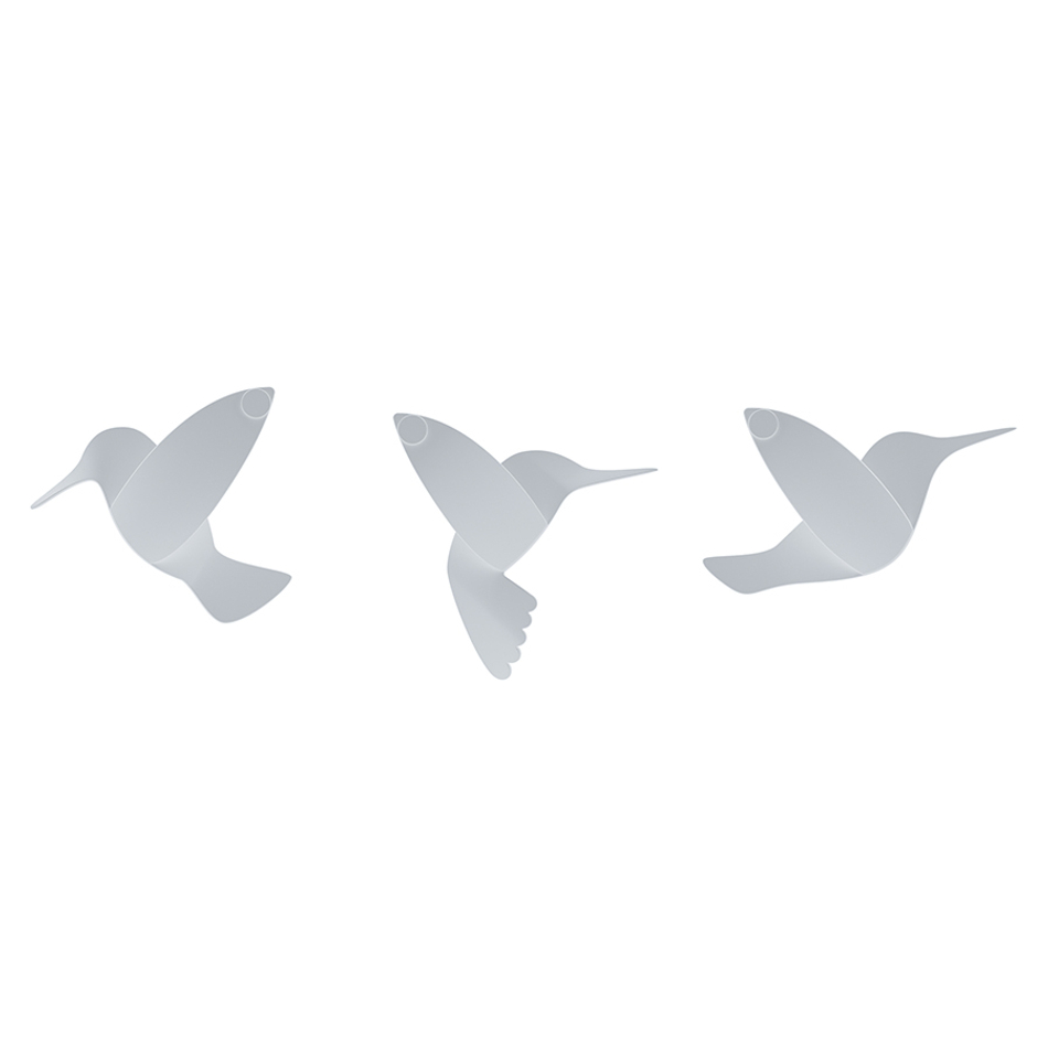 Декор для стен Hummingbird 9 элементов белый, Umbra