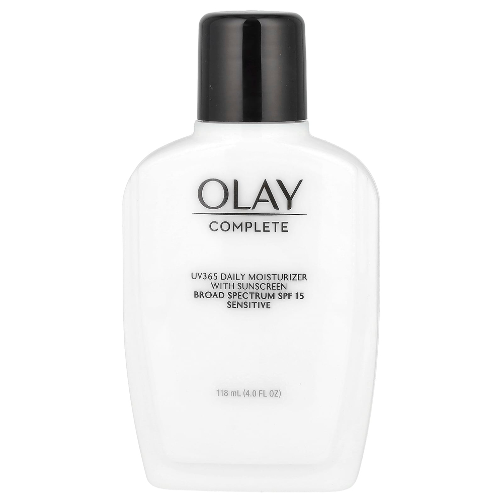 Olay, Complete, UV365, ежедневное увлажняющее средство с солнцезащитным эффектом, SPF 15, для чувствительной кожи, 118 мл (4 жидк. унции)