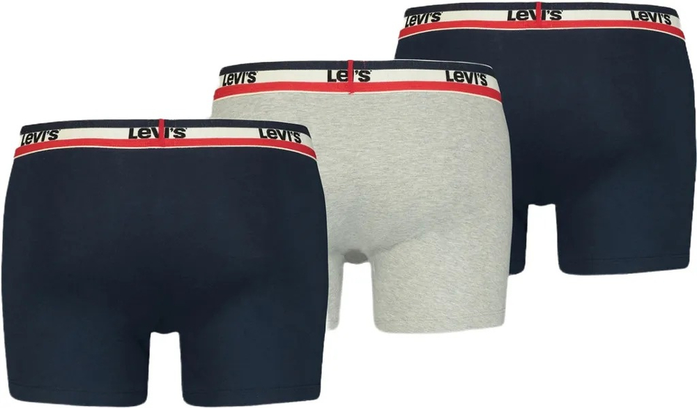 Трусы мужские ( набор 3 шт. ) LEVI'S SPRTSWR LOGO BOXER BRIEF 3P