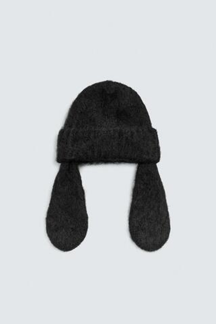 ZARA Х DISNEY ТРИКОТАЖНАЯ ШАПКА С УШАМИ ГУФИ, ЧЕРНЫЙ