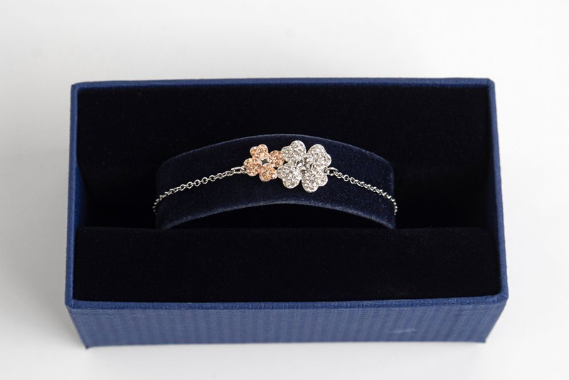 Браслет с клеверами Swarovski