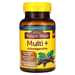 Nature Made, мультивитамины с ашвагандой, 60 капсул