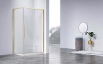 Душевой уголок Vincea Slim-N VSR-4SN8013CLG 130x80 стекло прозрачное/профиль золото брашированное