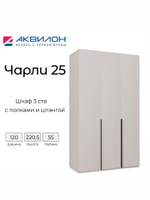 Шкаф для одежды Чарли №25 120см, цвет белое сияние