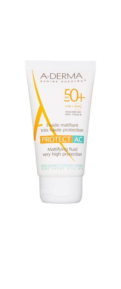 A-Derma матирующая жидкость SPF 50+ Protect AC