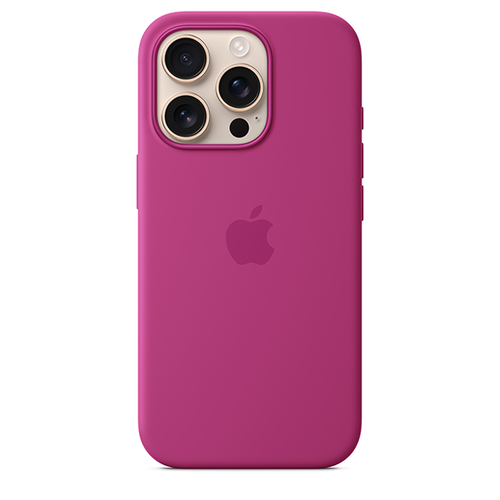Силиконовый чехол Apple для iPhone 16 Pro Max Silicone Case with MagSafe - Fuchsia (Розовый)