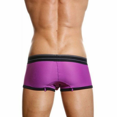 Мужские трусы хипсы фиолетовые в сетку TOOT Nylon Sport Hip Boxer TT00077