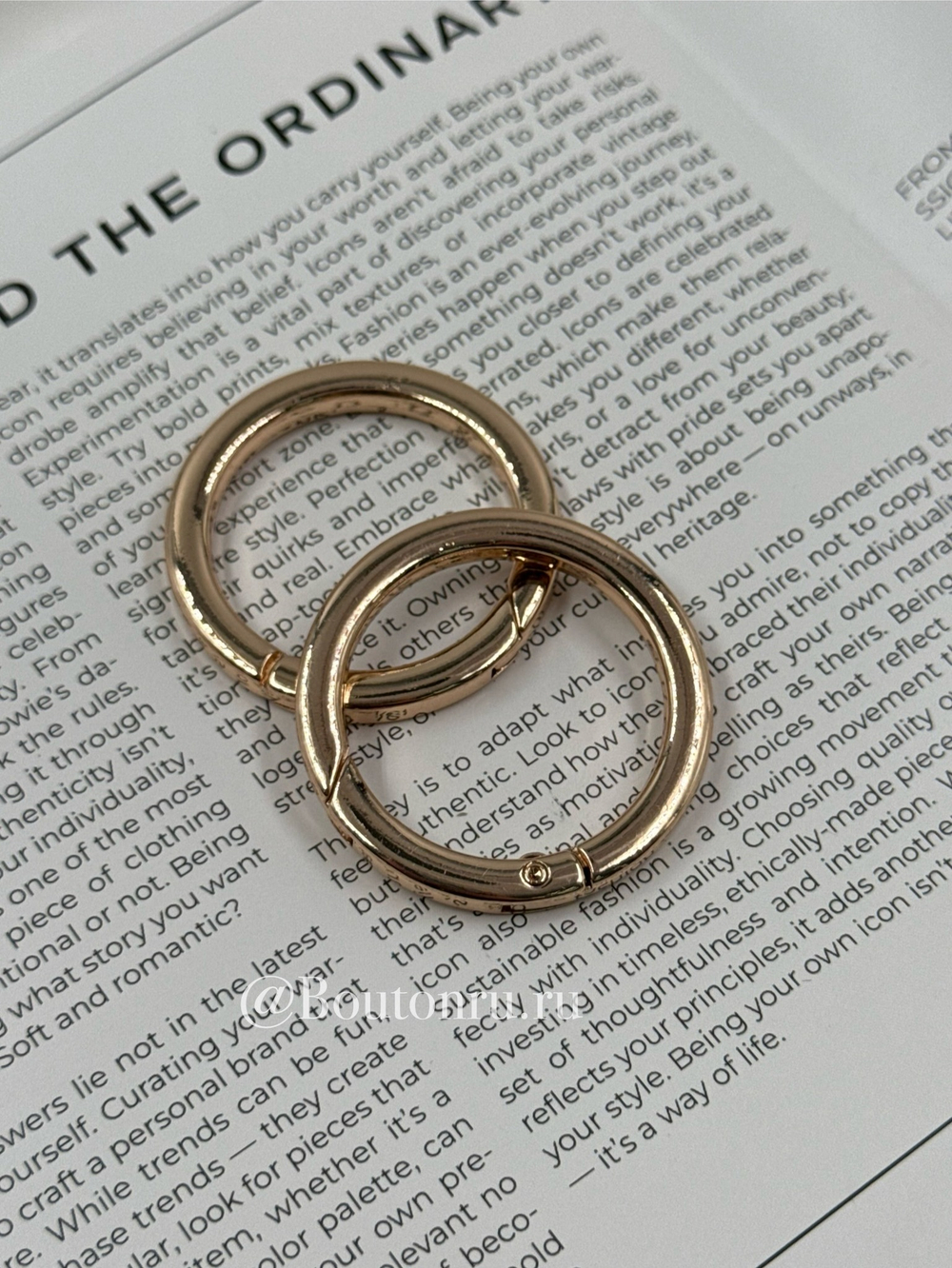 Карабин-кольцо золотистое