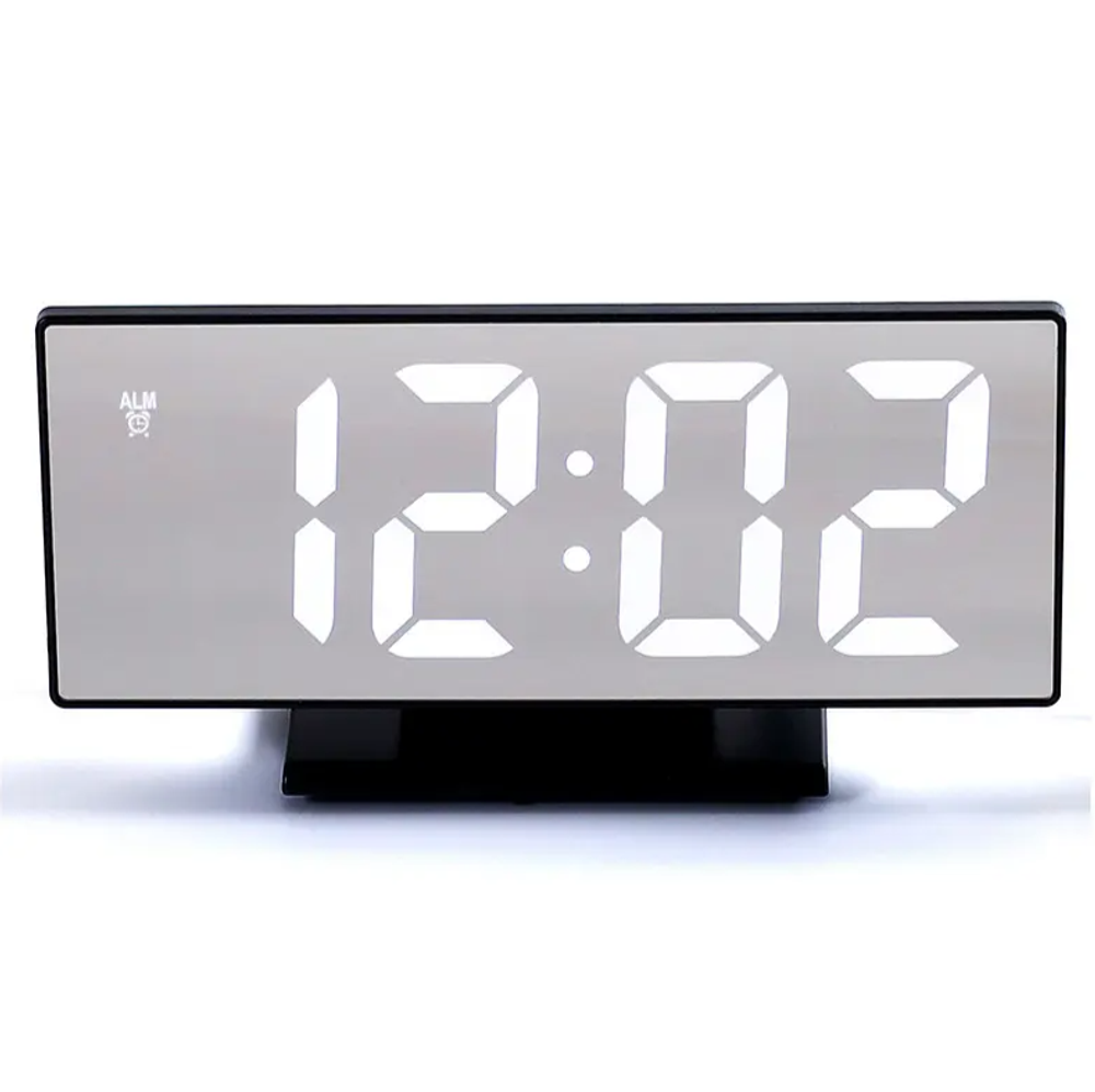 Часы зеркальные LED MIRROR DS-3618L белое свечение