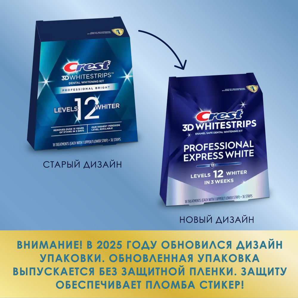 Отбеливающие полоски Crest Professional Express White