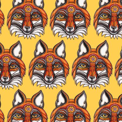 Лис детский узор