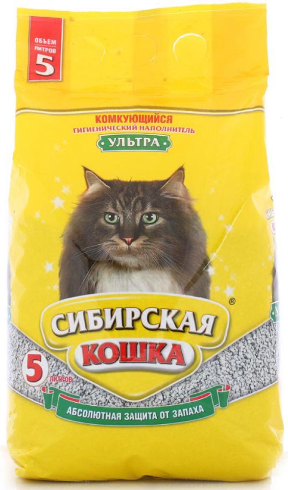 Наполнитель СИБИРСКАЯ КОШКА &quot;Ультра&quot; комкующийся - 5 л