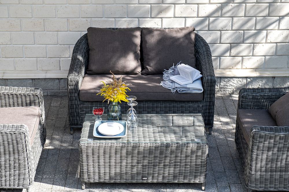 "Кон Панна" лаунж-зона из искусственного ротанга, цвет графит