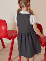 Сарафан школьный на молнии для девочки Next C35-479, Серый