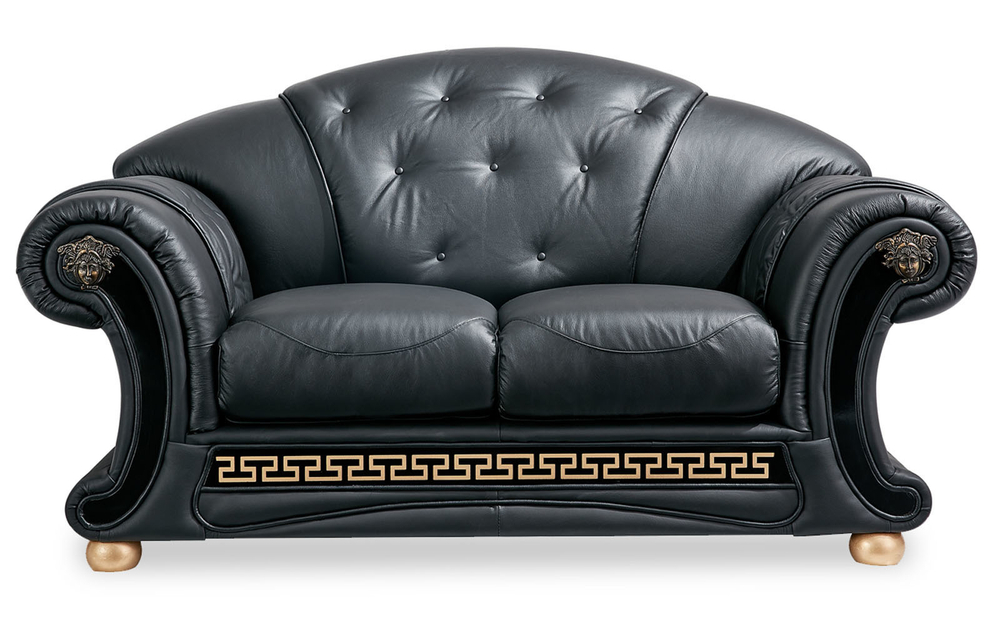 Диван Versace 2-х местный лавсит черный