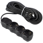 Удлинитель Engy "Гранд" 10м/3роз с заземлением (ПВС 3х0.75) черный