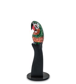 23-028-03 Н-р статуэток из трех «Попугай» дерево+стекл.мозаика (50,40,30 см)