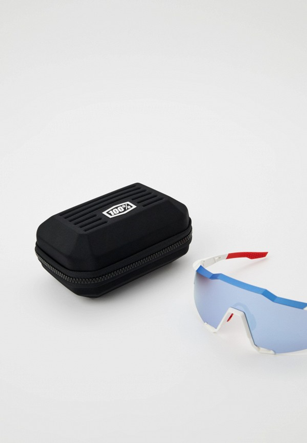 Спортивные очки 100% Speedcraft / TotalEnergies Team Matte White/ / Metallic Blue HiPER NL Mirror Lens