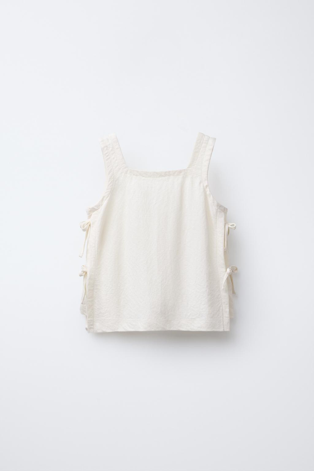 ZARA ТОП С ЗАВЯЗКАМИ, ЭКРЮ