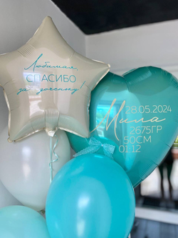 Воздушные шары на выписку девочки №763