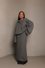 Свитшот с воротником на кнопках