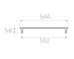 Рассеиватель матовый поликарбонат LC-LRM-55-2