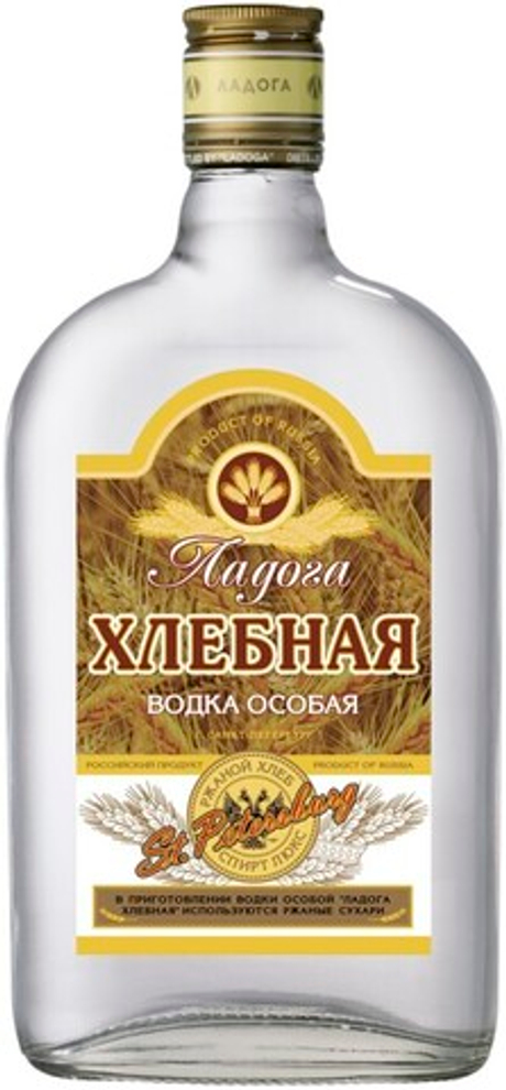 Водка особая "ЛАДОГА ХЛЕБНАЯ" 0,5л  40%  (фляга)
