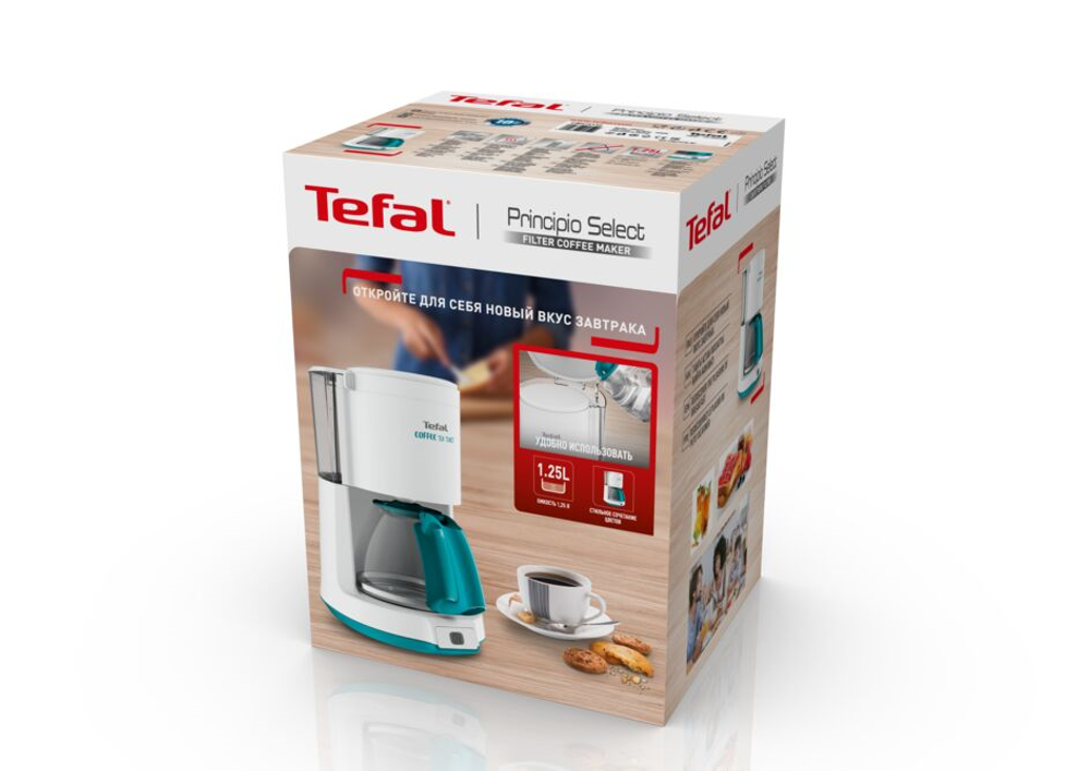 Капельная кофеварка Tefal Principio Select CM272132