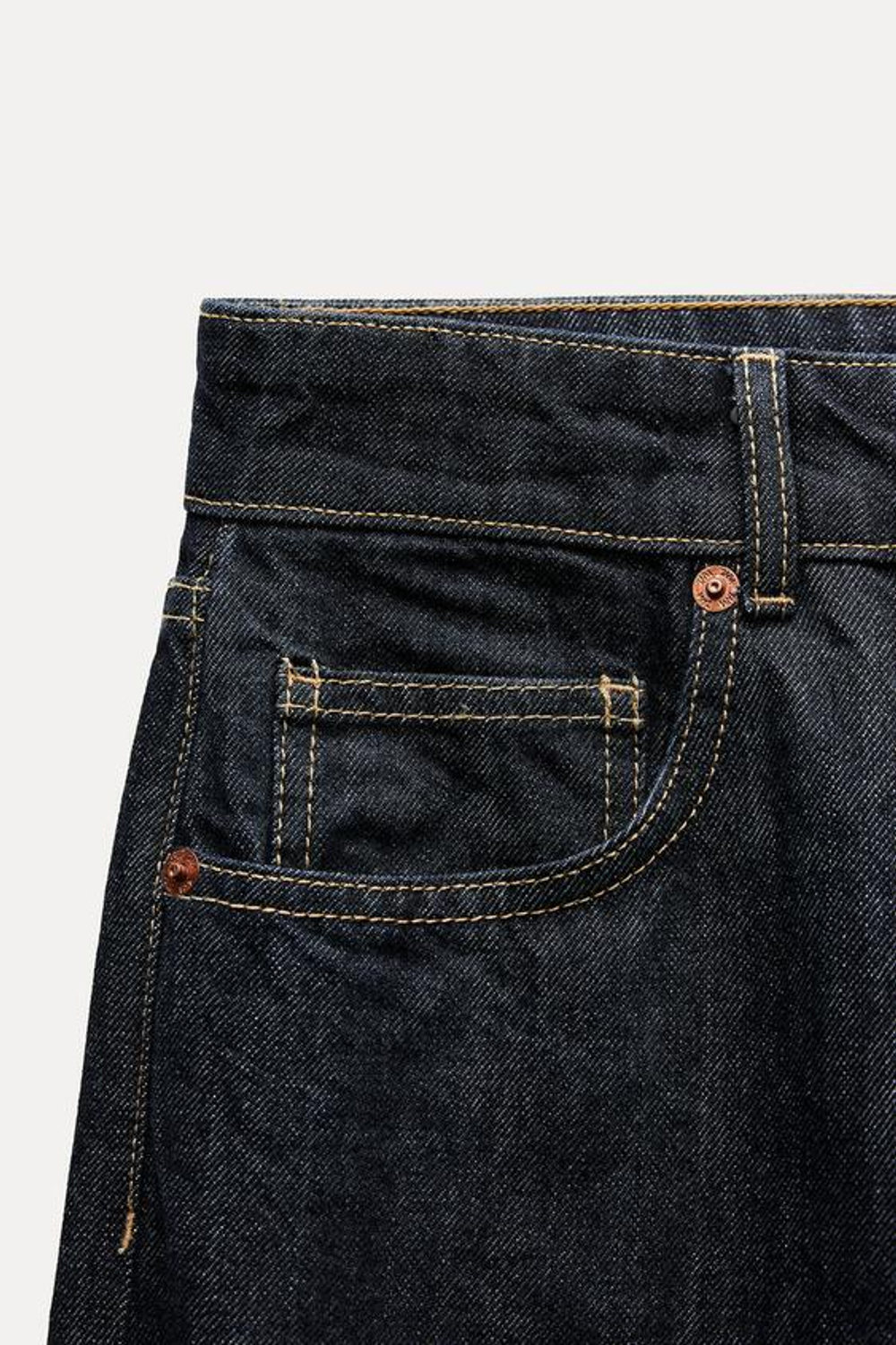 ZARA ДЖИНСЫ TRF WIDE LEG СО СРЕДНЕЙ ПОСАДКОЙ, НАСЫЩЕННЫЙ СИНИЙ