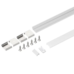 Профиль с экраном SL-SLIM-H7-2000 ANOD+OPAL (Arlight, Алюминий) 036834