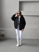 Куртка осенняя с капюшоном оверсайз