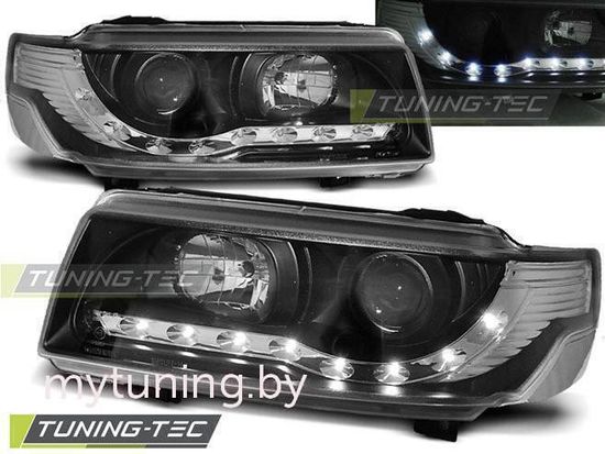 Передние фары VW Passat B4 daylight black