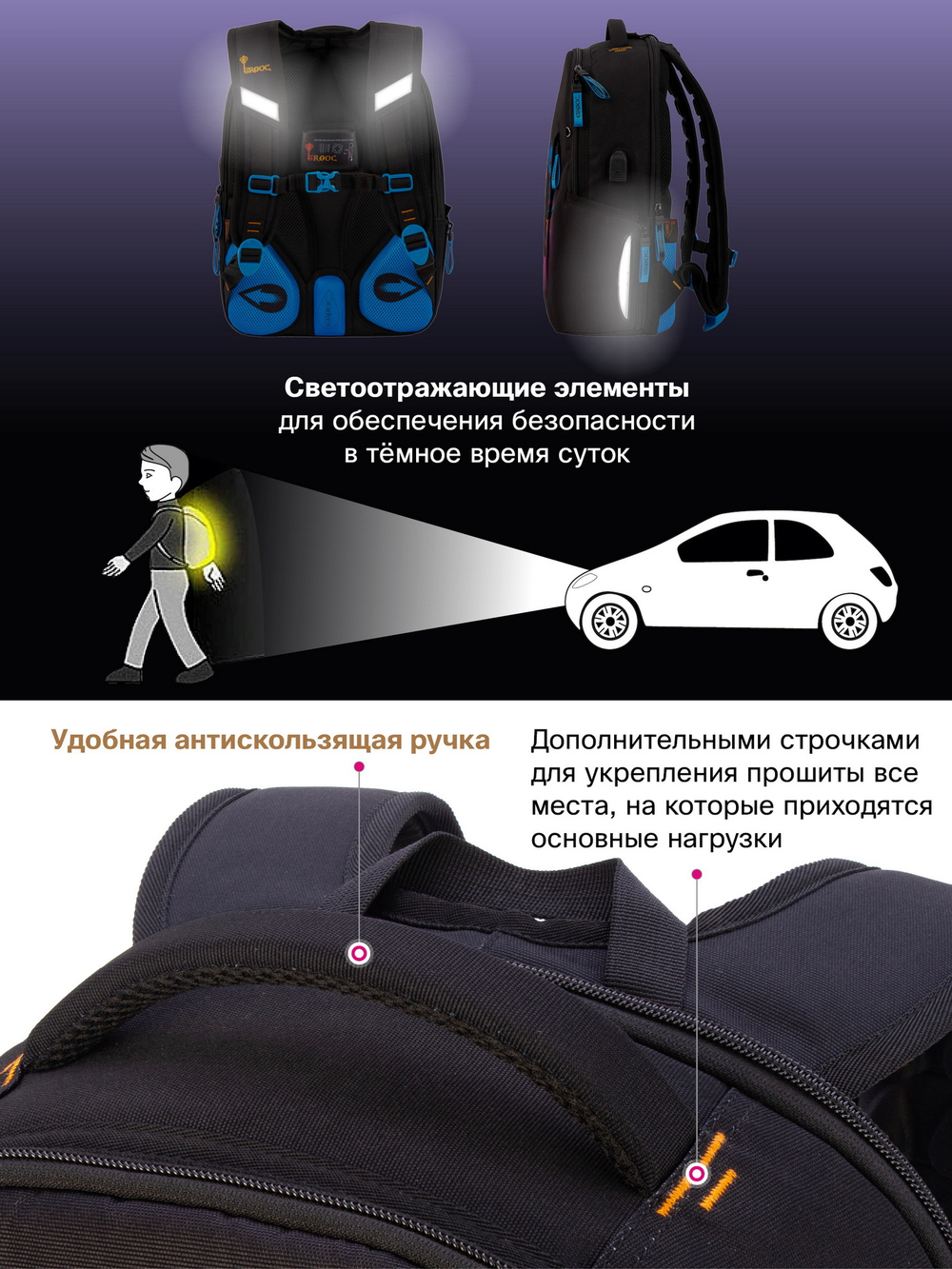 Рюкзак GROOC 14-066 + пенал + мешок + сумка-пенал