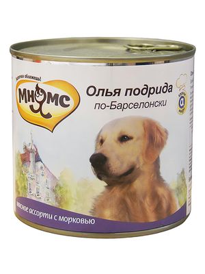 Консервы для собак Мнямс Олья Подрида по-Барселонски (мясное ассорти с морковью)