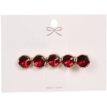 Зажим для волос 1шт на блистере «КАРАМЕЛЬ», круги, цвет гранатовый, 6*1см