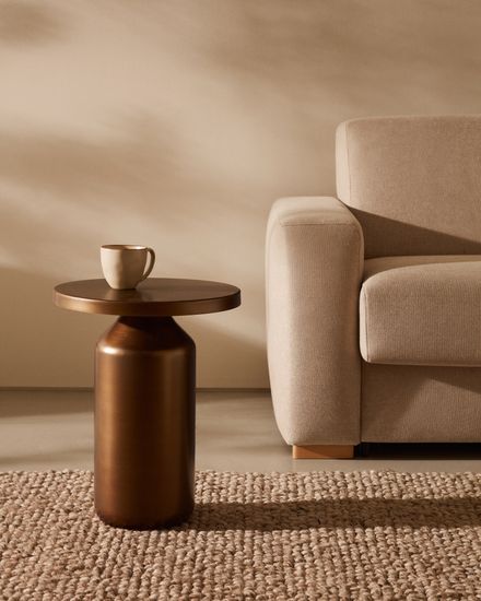 Liuva Металлический медный приставной столик Ø 40,5 см