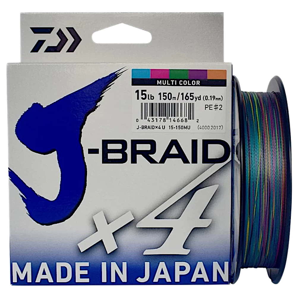 Шнур Daiwa J-Braid X4E 300м MultiCollor 1шт -