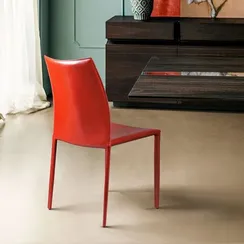 Стул Rolf красная кожа