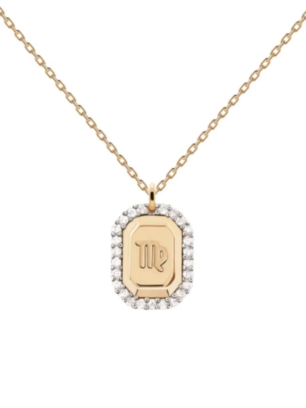 Колье Знак Зодиака Дева серебро 925 пробы покрытое золотом