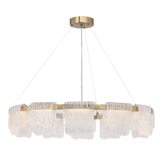 SL6021.203.66 Светильник подвесной ST-Luce золотистый/прозрачный LED 1*66W 3000K VOILE